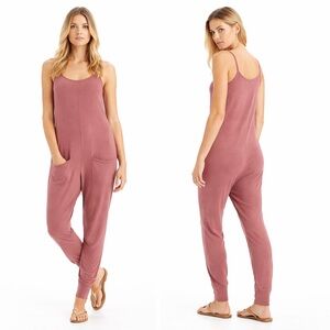 Naked Cashmere 100% Cashmere Knit Romper Jumpsuit Mauve Loungewear S/M